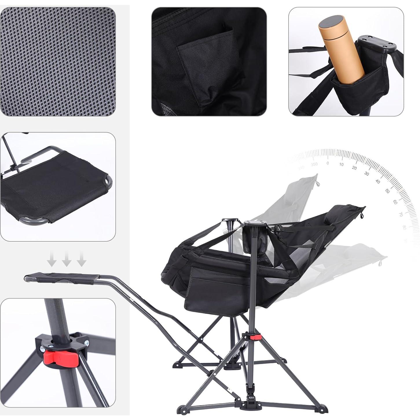 Silla de Camping Hammock Nice C con Reposapiés Plegable