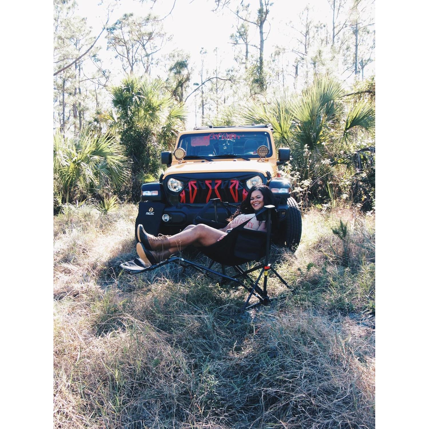 Silla de Camping Hammock Nice C con Reposapiés Plegable