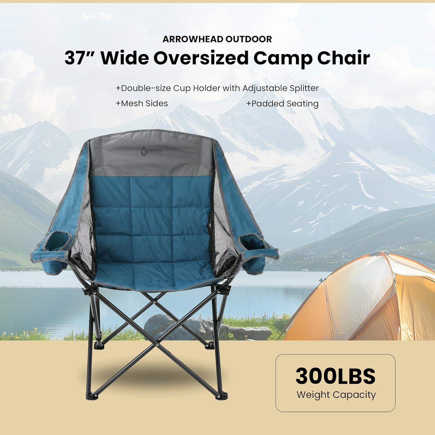 Silla de Camping Plegable Arrowhead Outdoor Azul 136 kg