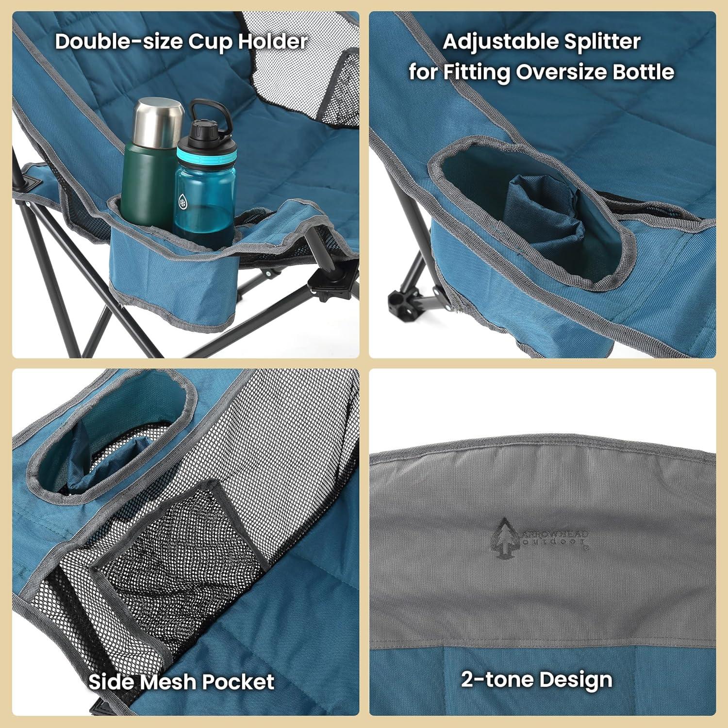 Silla de Camping Plegable Arrowhead Outdoor Azul 136 kg