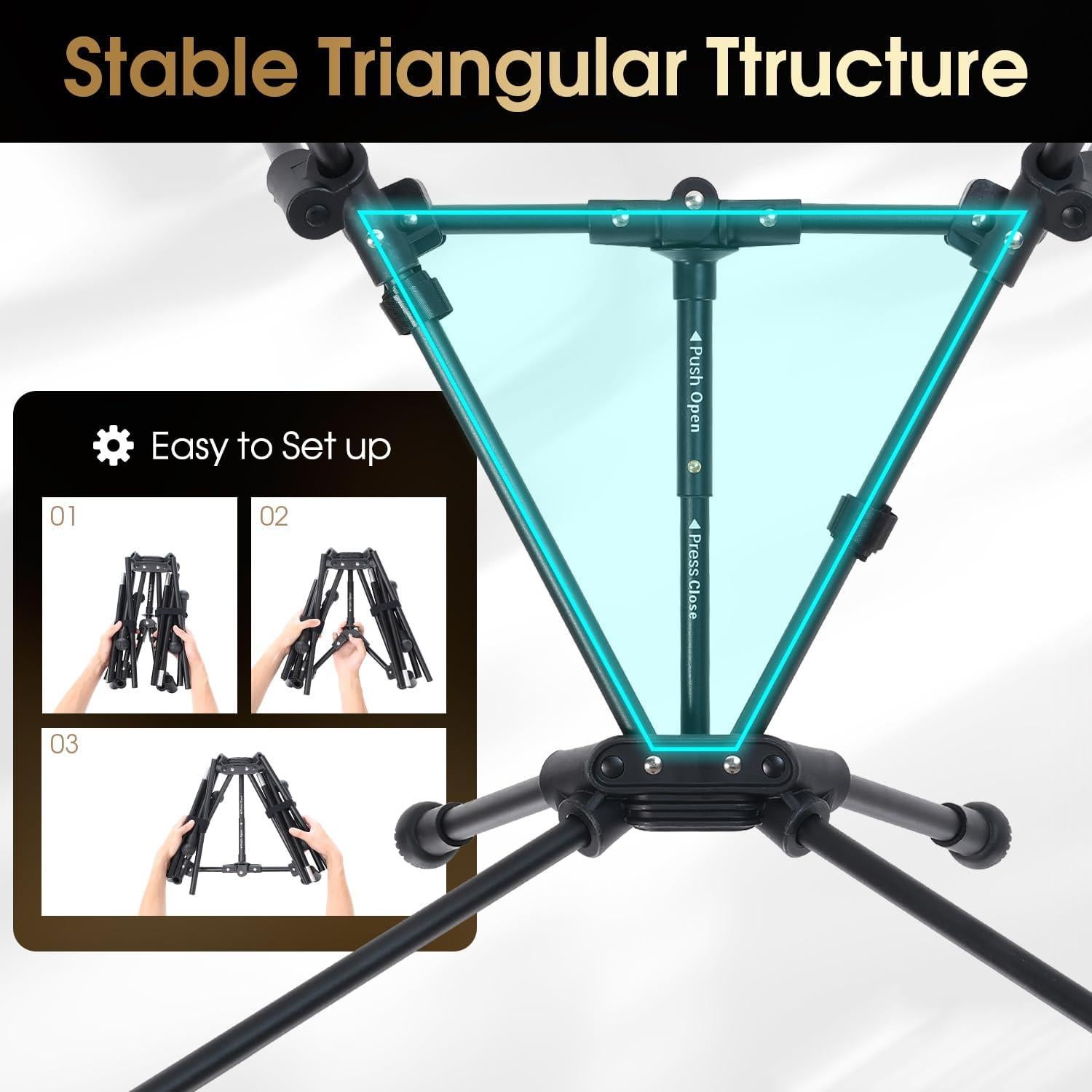 Silla de Camping Plegable MOON LENCE CH33 Respaldo Alto 150kg