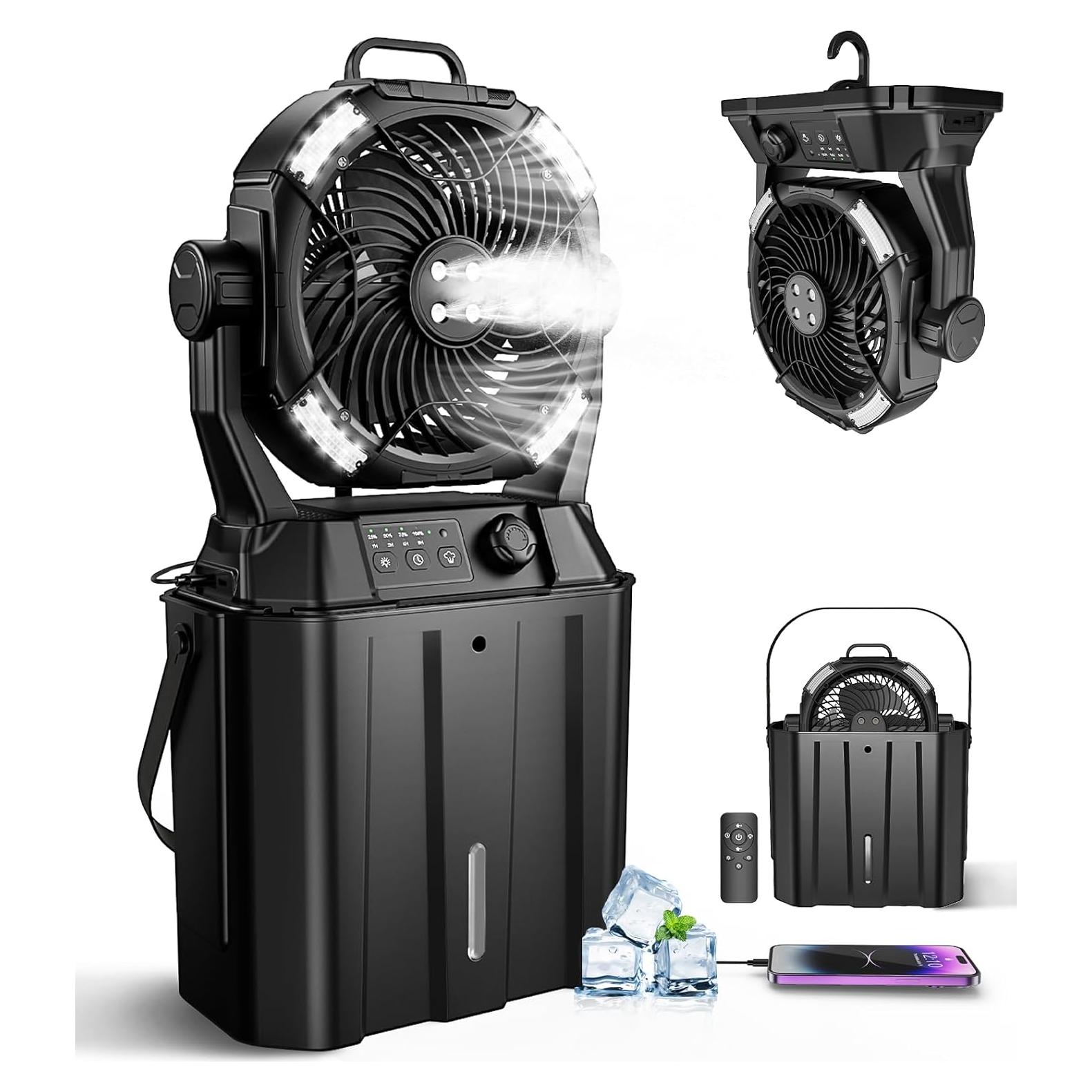 Ventilador de Nebulización Portátil MONISEN 20000mAh 4 Salidas