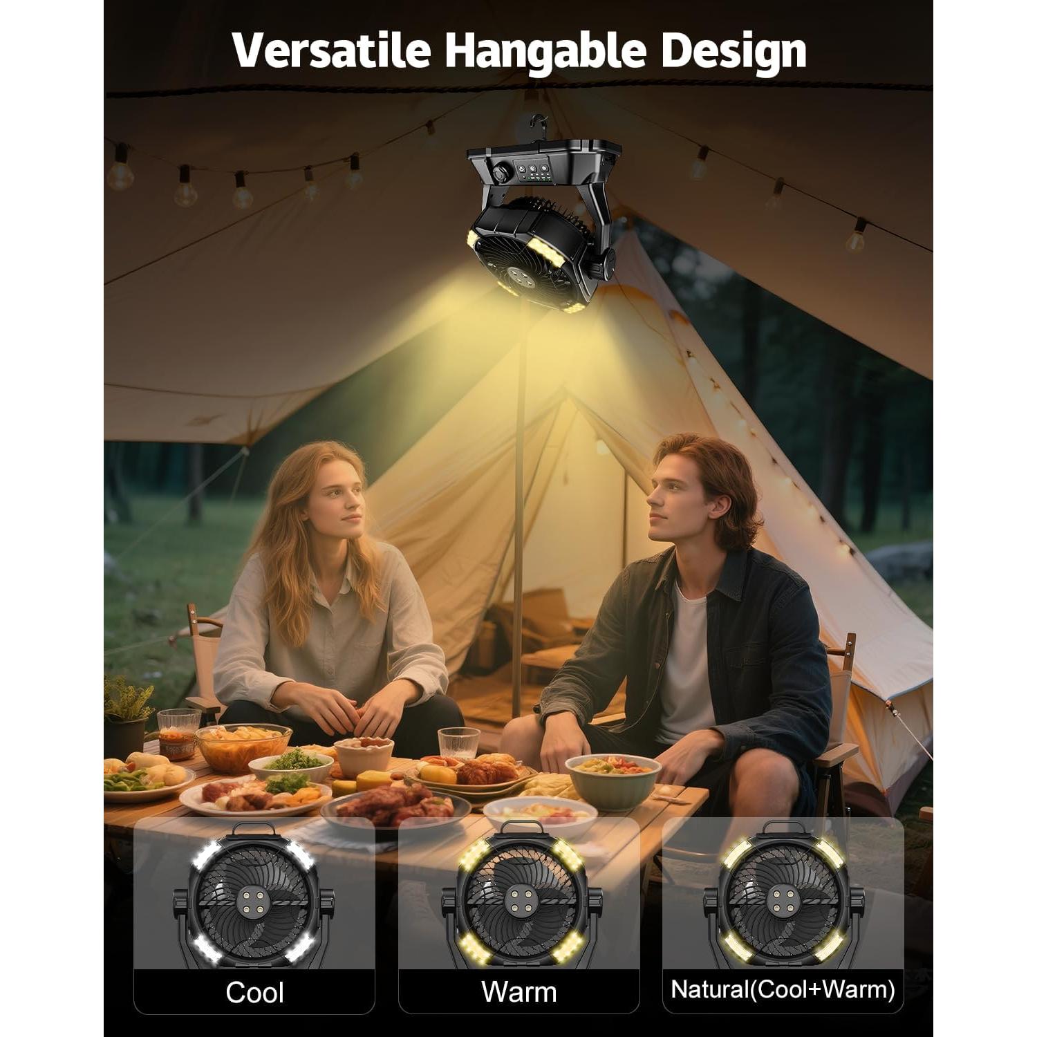 Ventilador de Nebulización Portátil MONISEN 20000mAh 4 Salidas