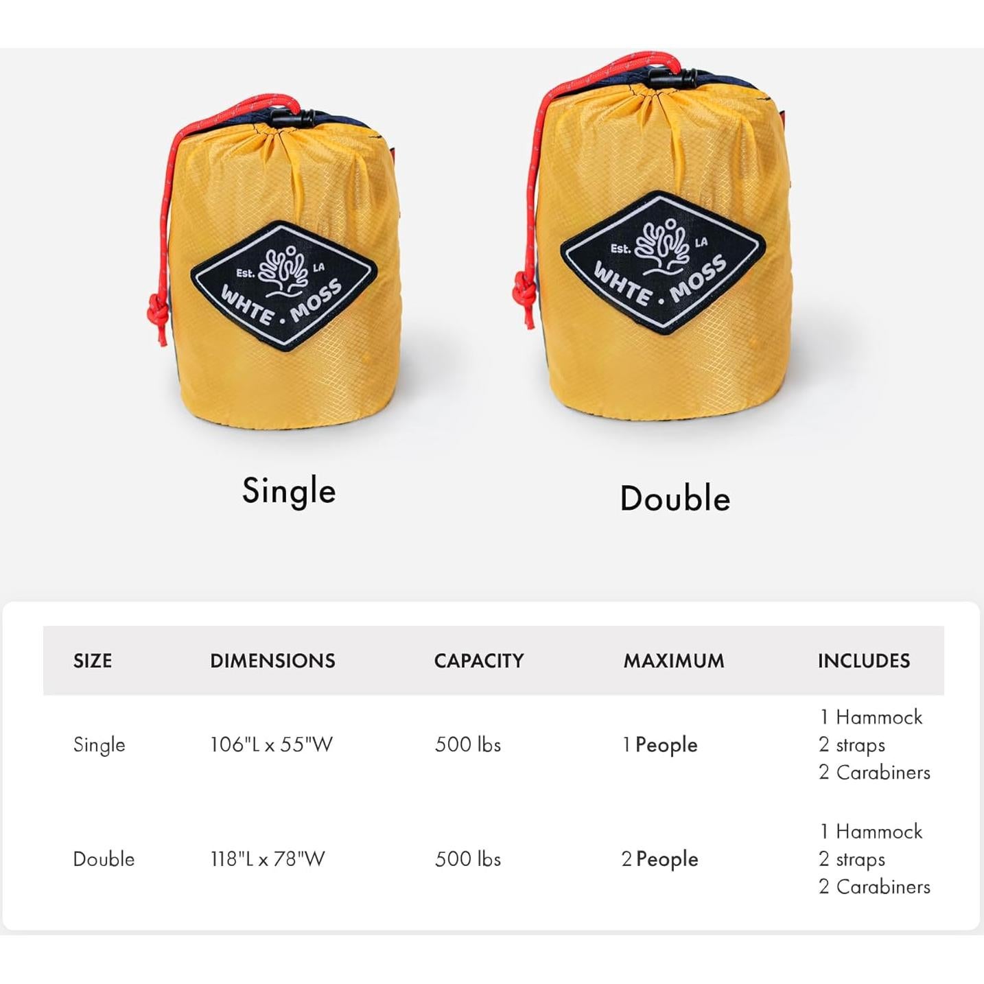 Hamaca Doble Suparpine II WHTE MOSS Azul Profundo 0.95 kg