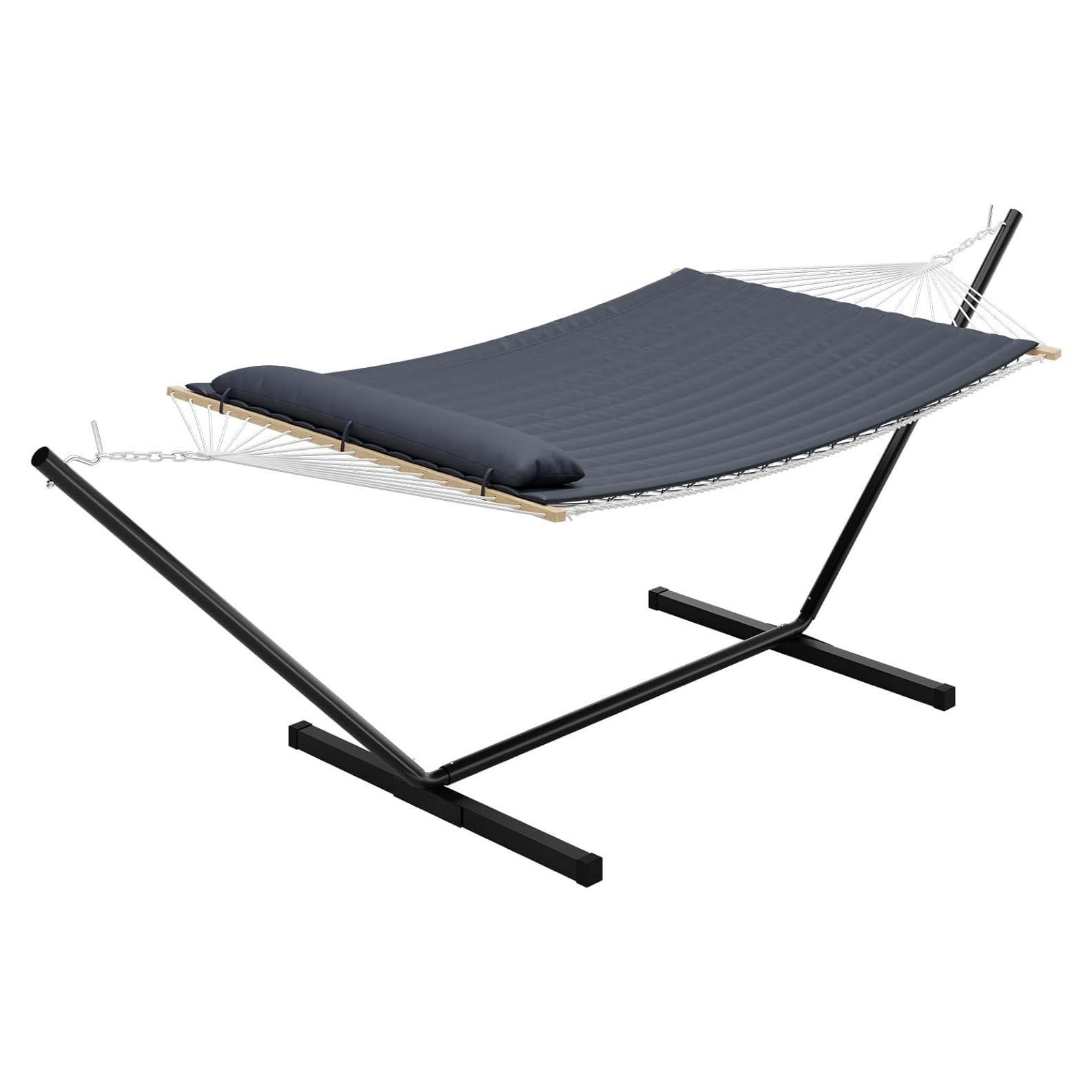 Hamaca Doble TrailBlaze con Soporte - Gris Oscuro, 158.75 kg