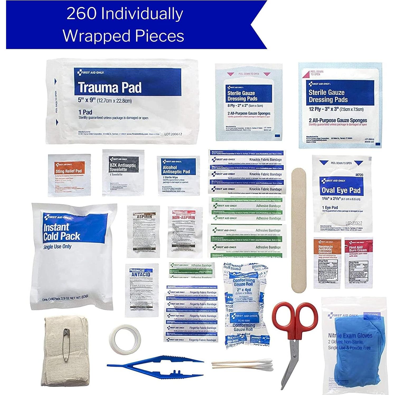 Kit de Primeros Auxilios McKesson 260 Piezas para 50 Personas