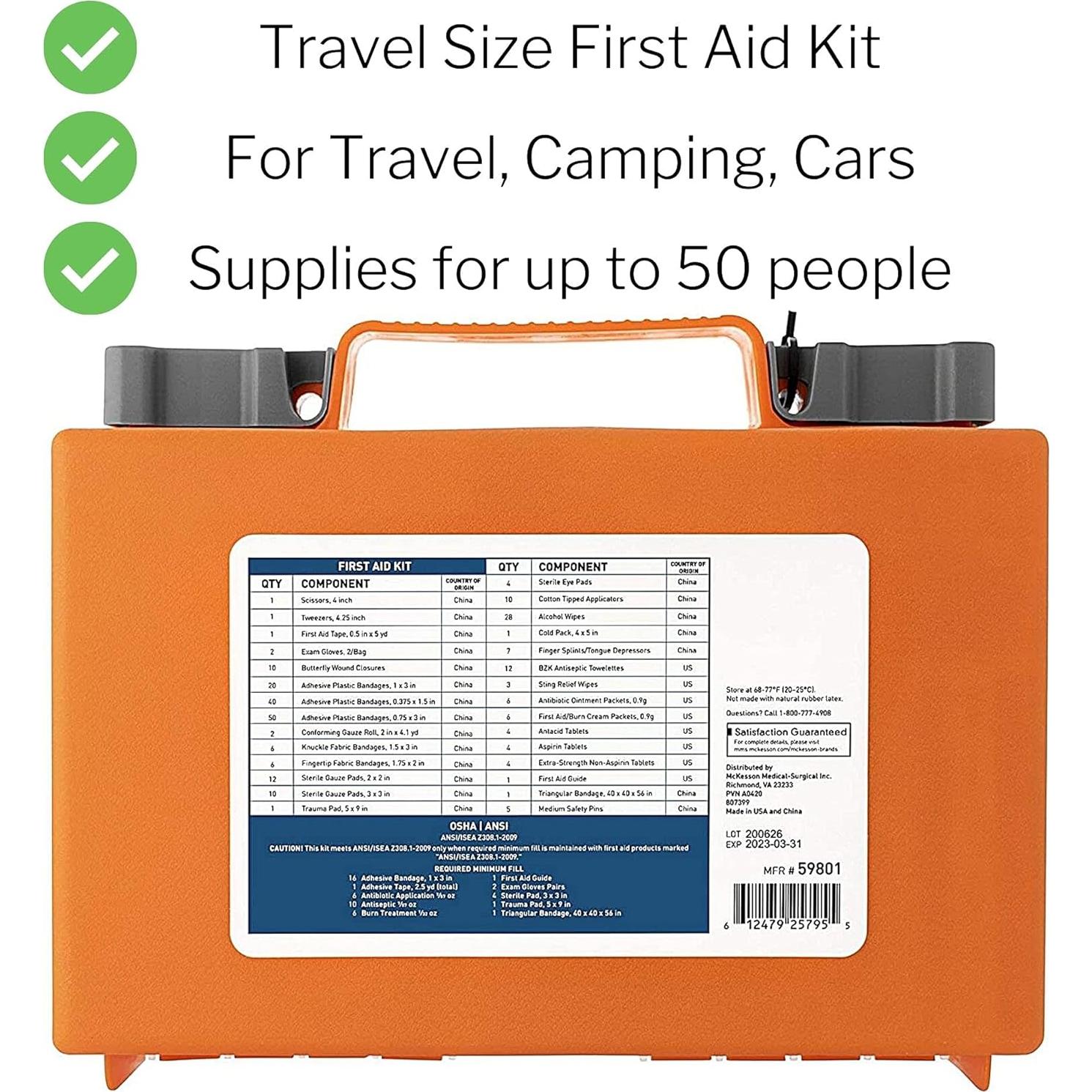 Kit de Primeros Auxilios McKesson 260 Piezas para 50 Personas