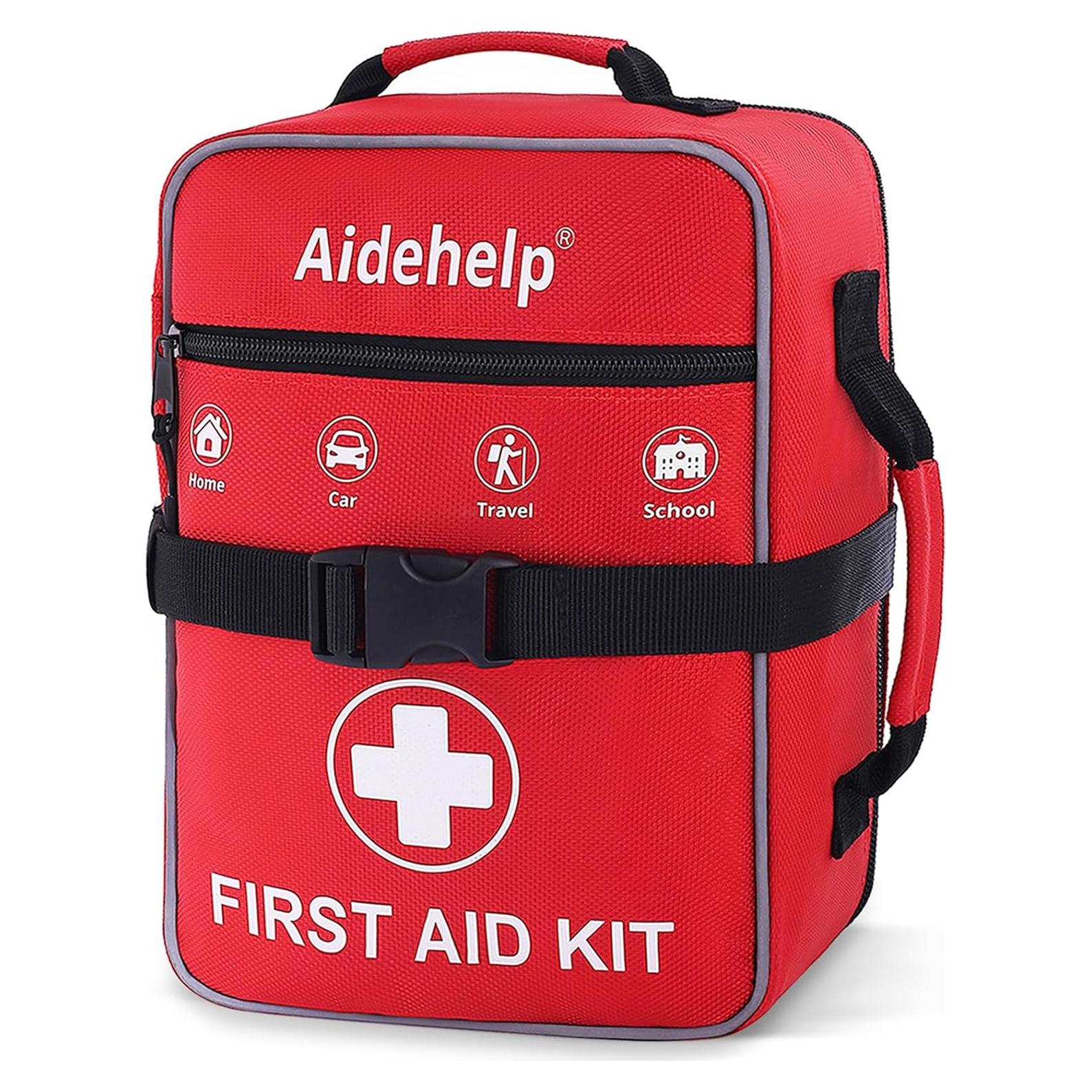 Kit de Primeros Auxilios AIDEHELP 520 Piezas - Emergencia Rojo