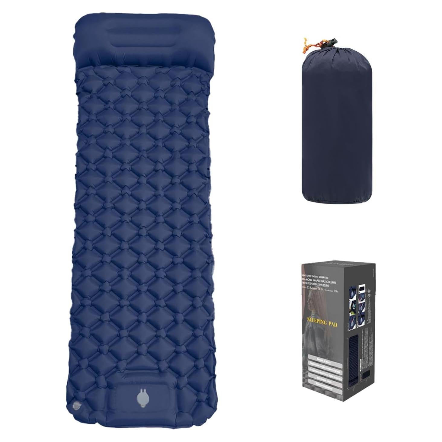 Colchoneta Inflable Wind Tour Ultraligera 189.9x57.9cm Azul