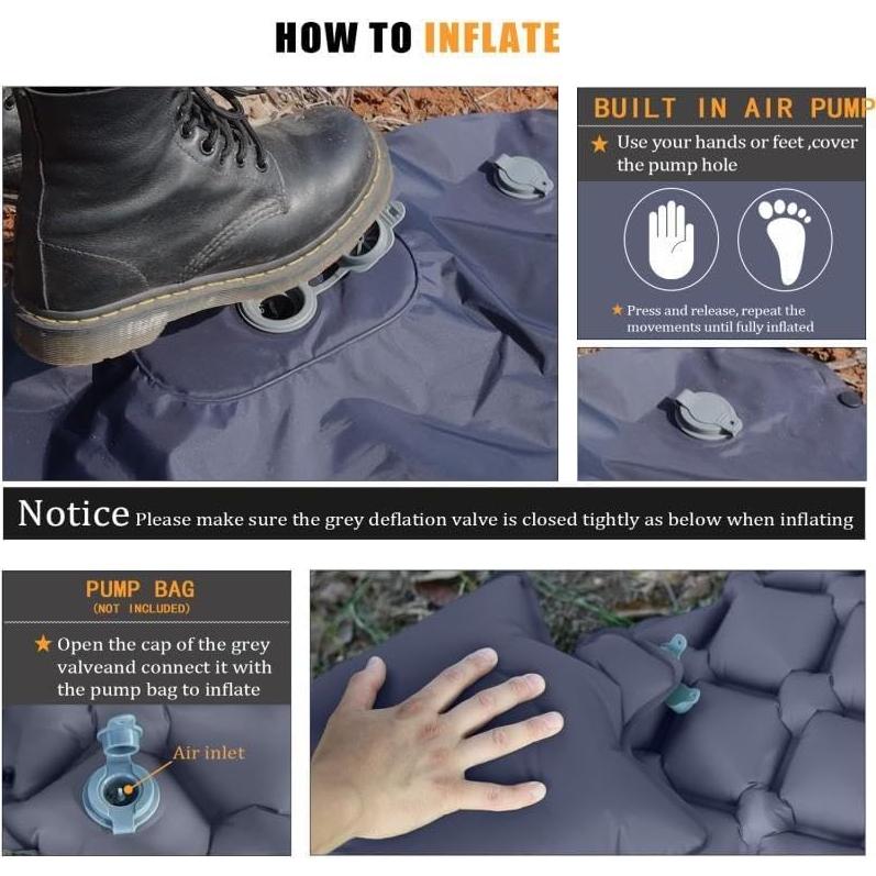 Colchoneta Inflable Wind Tour Ultraligera 189.9x57.9cm Azul