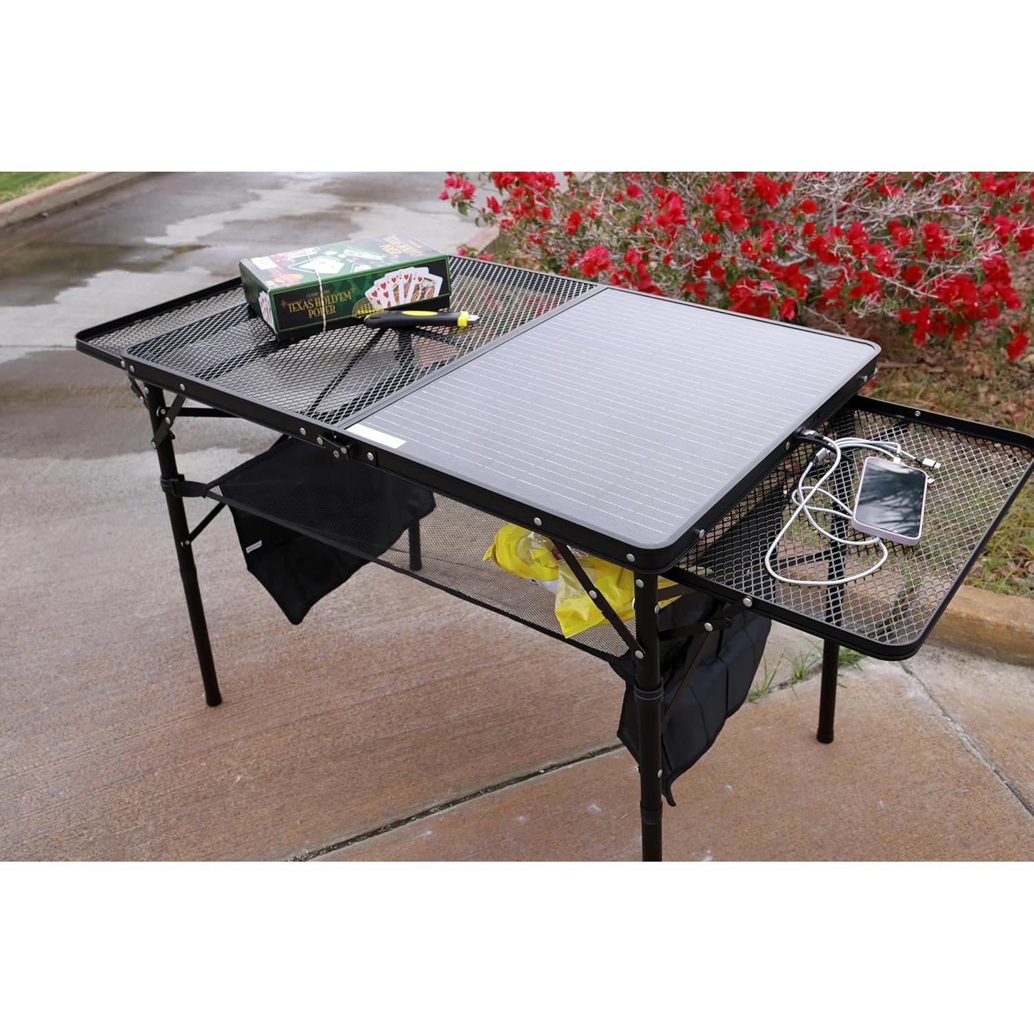 Mesa de Camping Nice C con Panel Solar 45W y Altura Ajustable