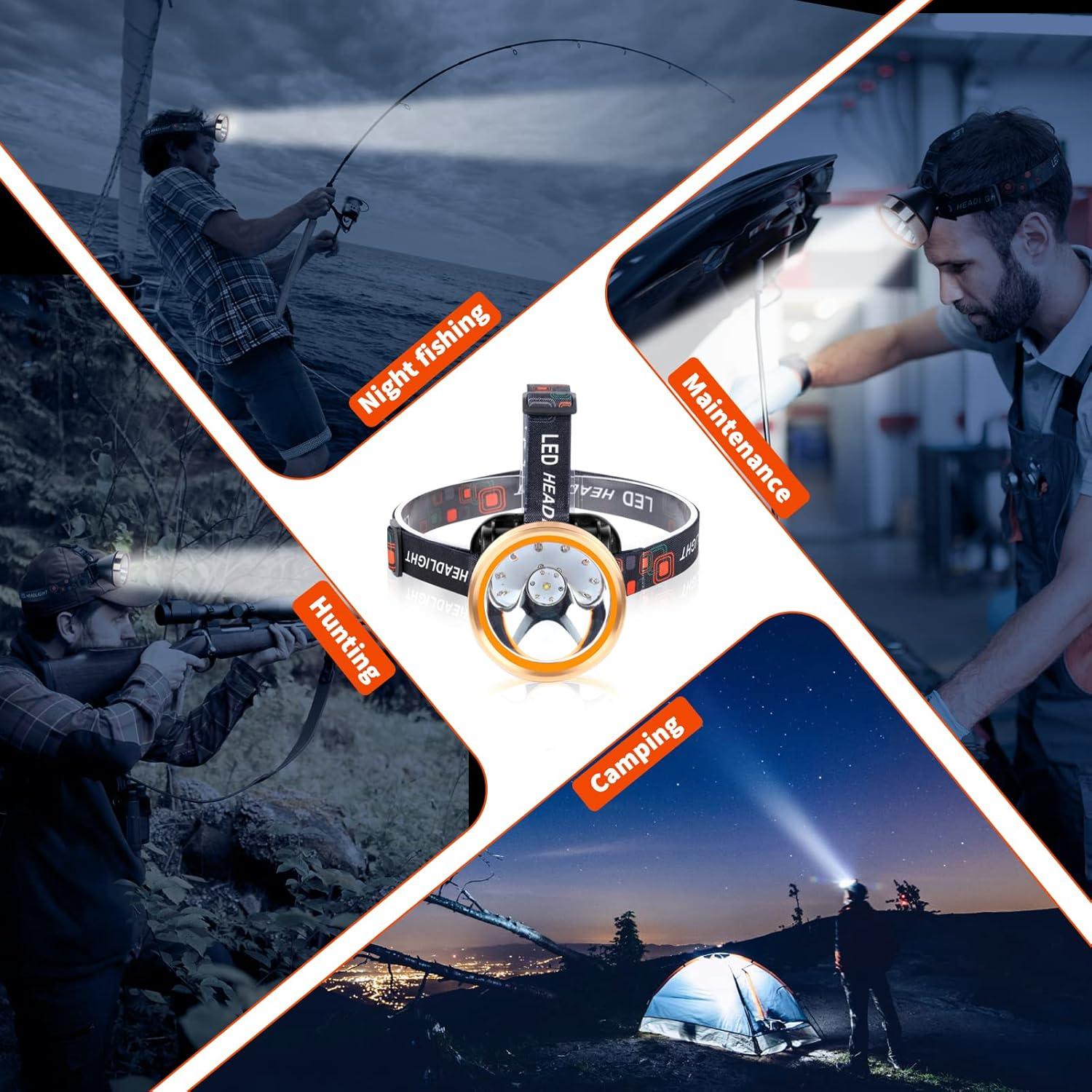 Linterna Frontal LED Amigos de Caza HF-780S Impermeable