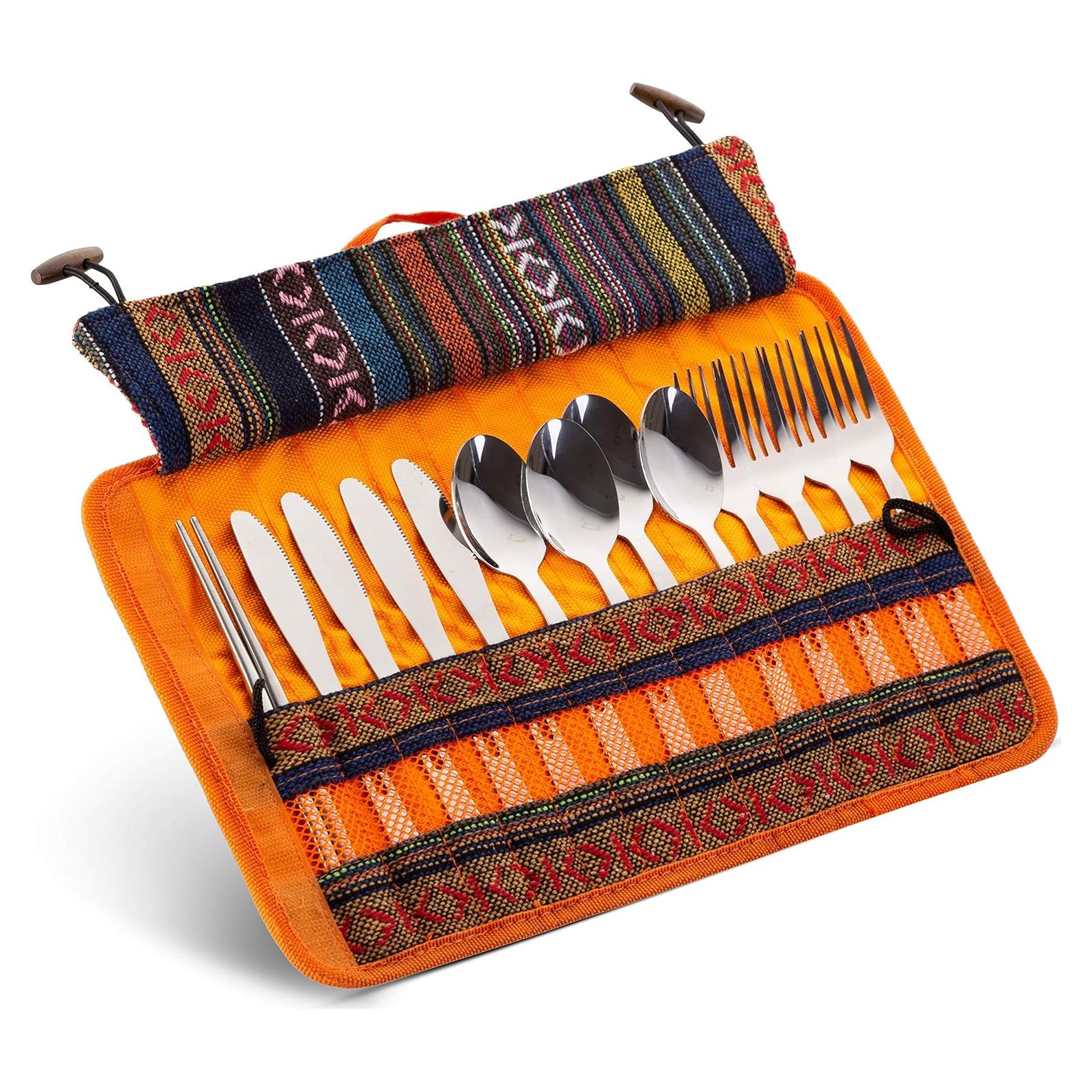 Juego de Utensilios de Picnic Wealers 13 Piezas Acero Inoxidable