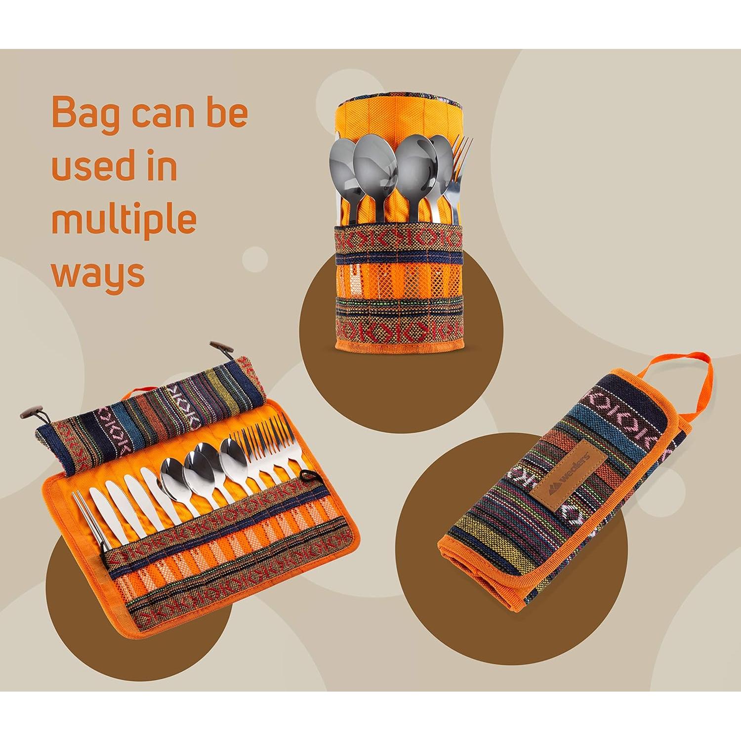 Juego de Utensilios de Picnic Wealers 13 Piezas Acero Inoxidable