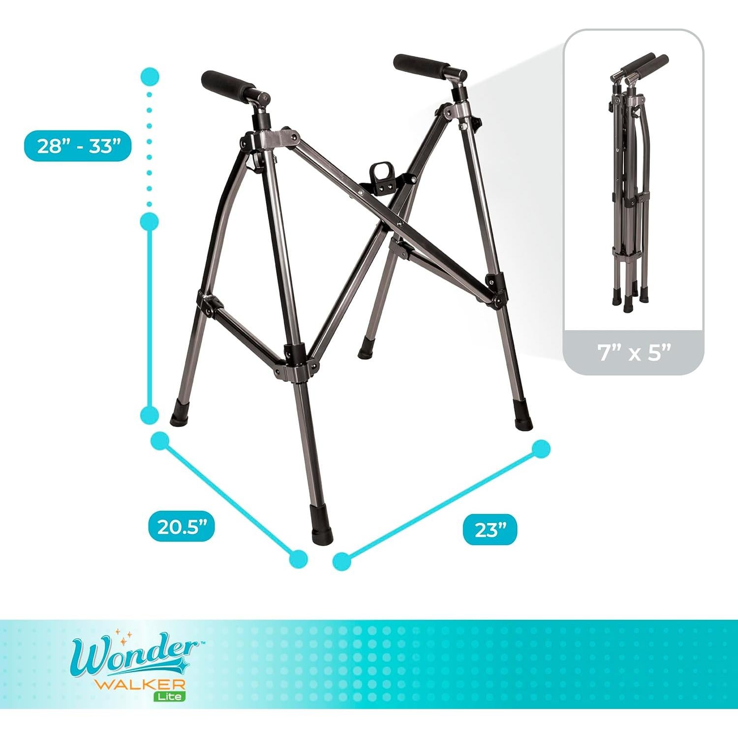 Andador Plegable Stander Wonder Walker Lite Corto 71-84 cm Nogal