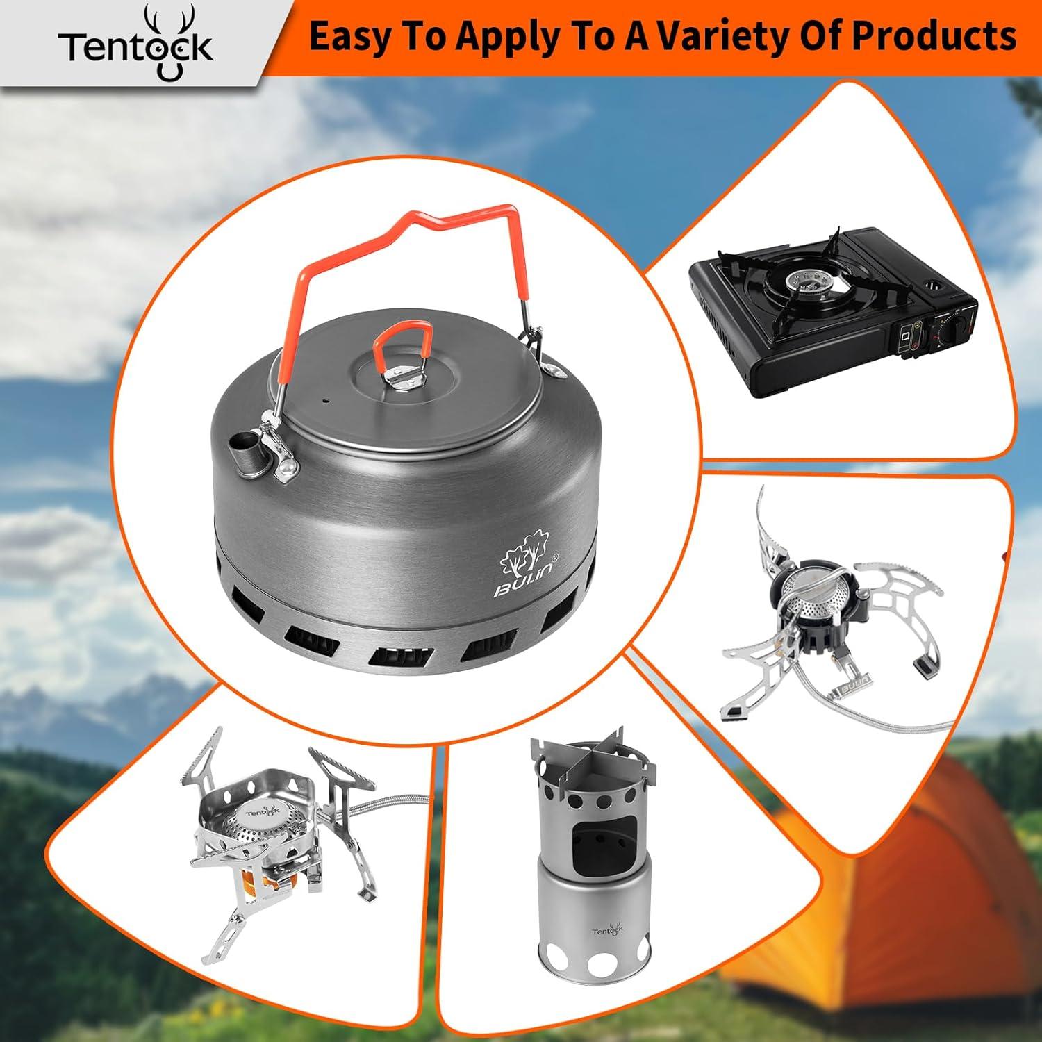 Tetera Camping Tentock 1L/1.6L Aluminio Portátil para Hervir Agua