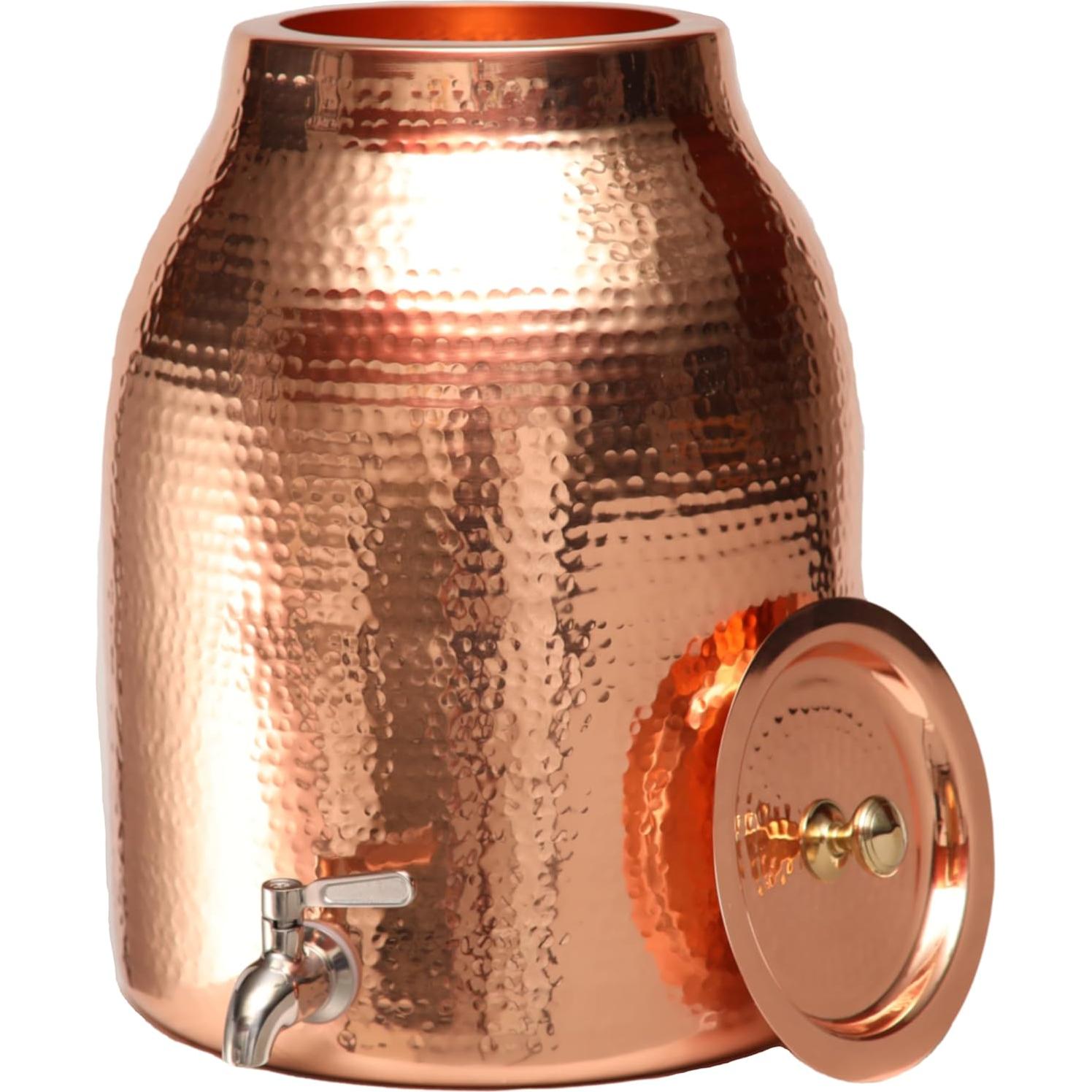 Dispensador de Agua de Cobre Copper Mules 13 Litros Martillado