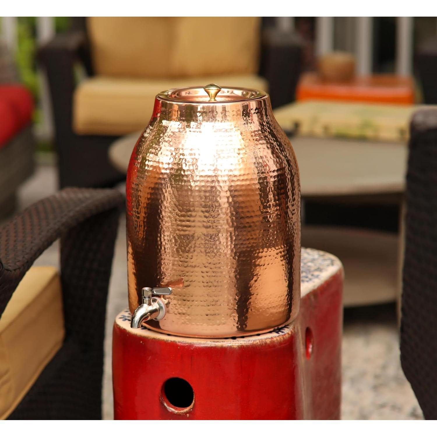 Dispensador de Agua de Cobre Copper Mules 13 Litros Martillado