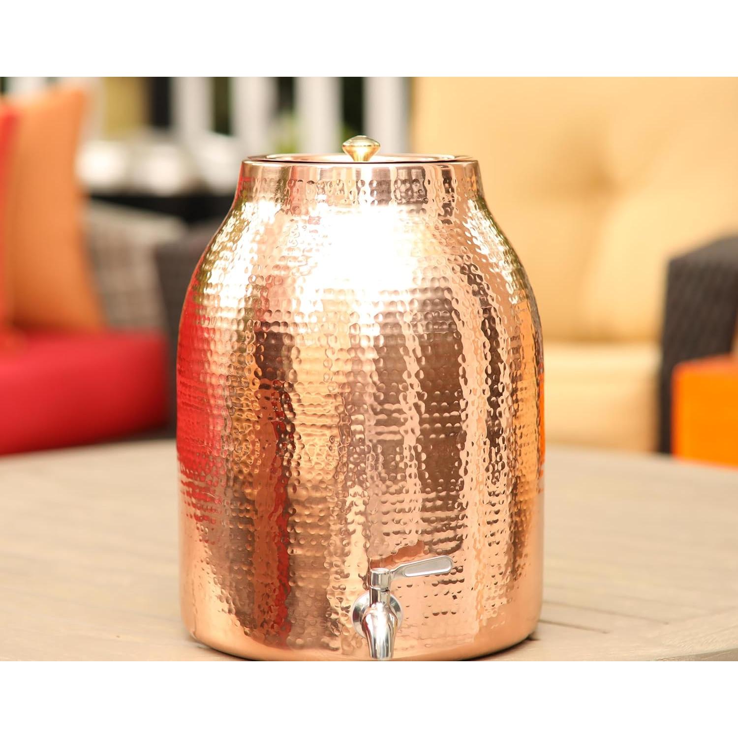 Dispensador de Agua de Cobre Copper Mules 13 Litros Martillado