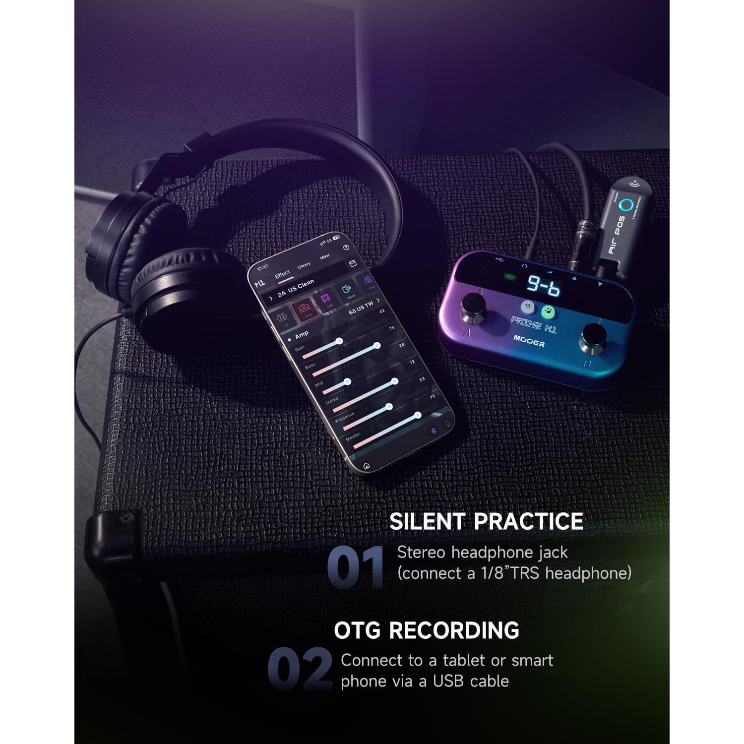 MOOER M1 Procesador de Efectos para Guitarra y Bajo