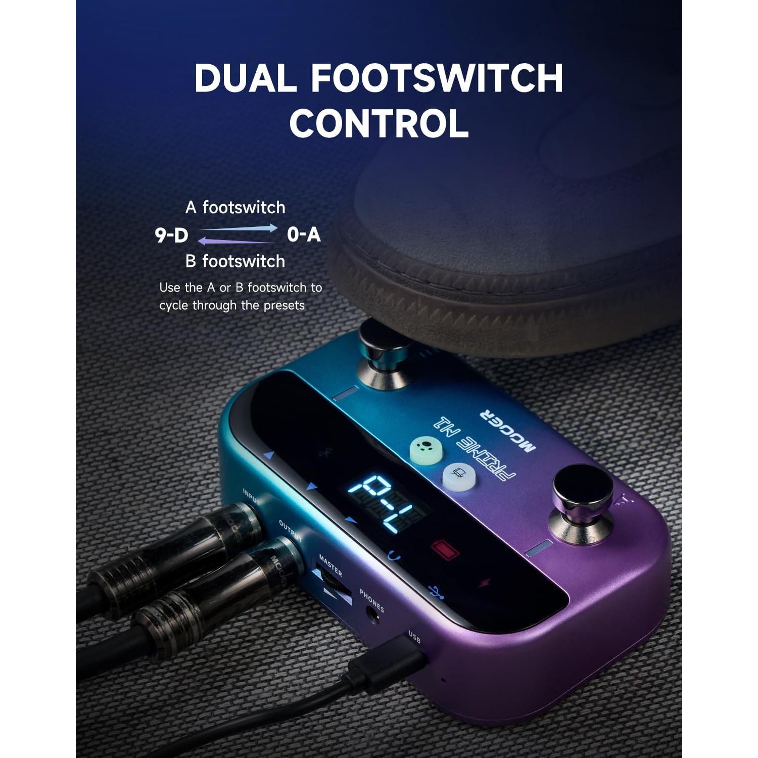 MOOER M1 Procesador de Efectos para Guitarra y Bajo