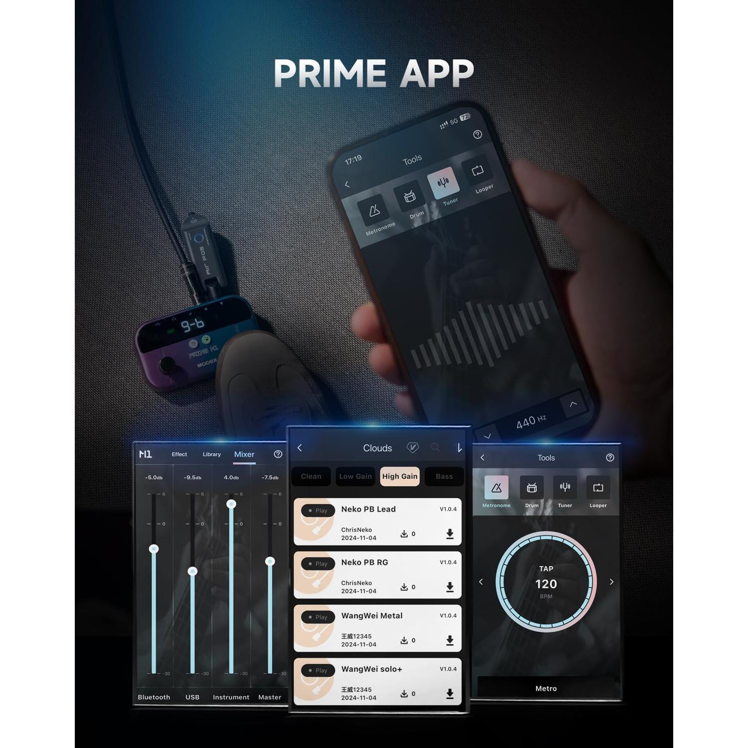 MOOER M1 Procesador de Efectos para Guitarra y Bajo