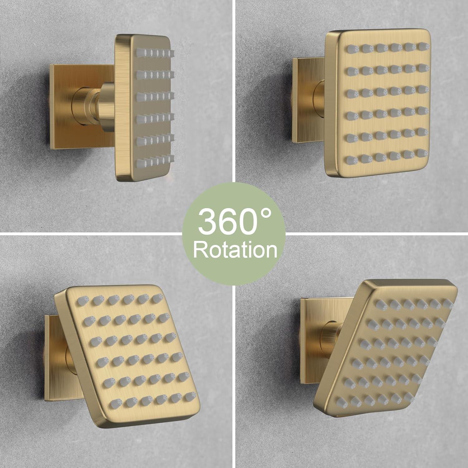 Rociadores de Cuerpo de Ducha Ajustables STARBATH 3x3" Dorado