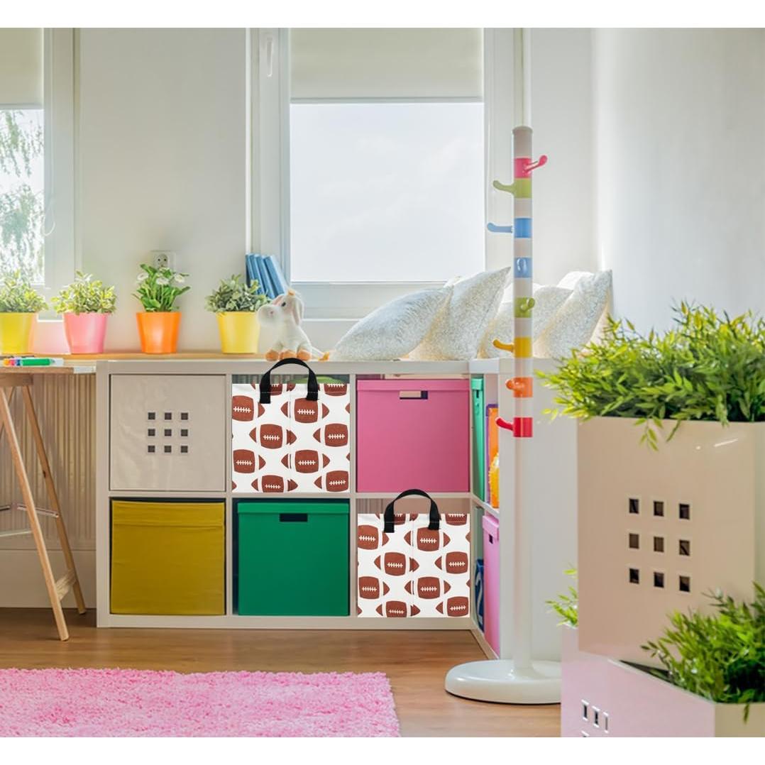 Cesta de Almacenamiento NTAOHAMPER Fútbol Americano 37.8x25.9x24.9 cm