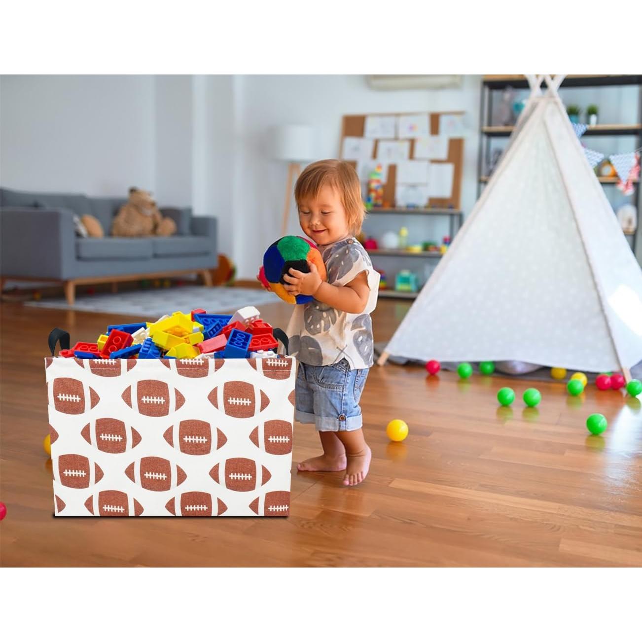 Cesta de Almacenamiento NTAOHAMPER Fútbol Americano 37.8x25.9x24.9 cm