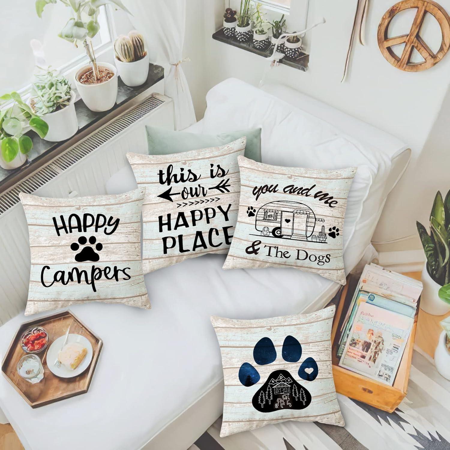 Funda de Almohada Decorativa Sidhua 45.72x45.72 cm Set de 4