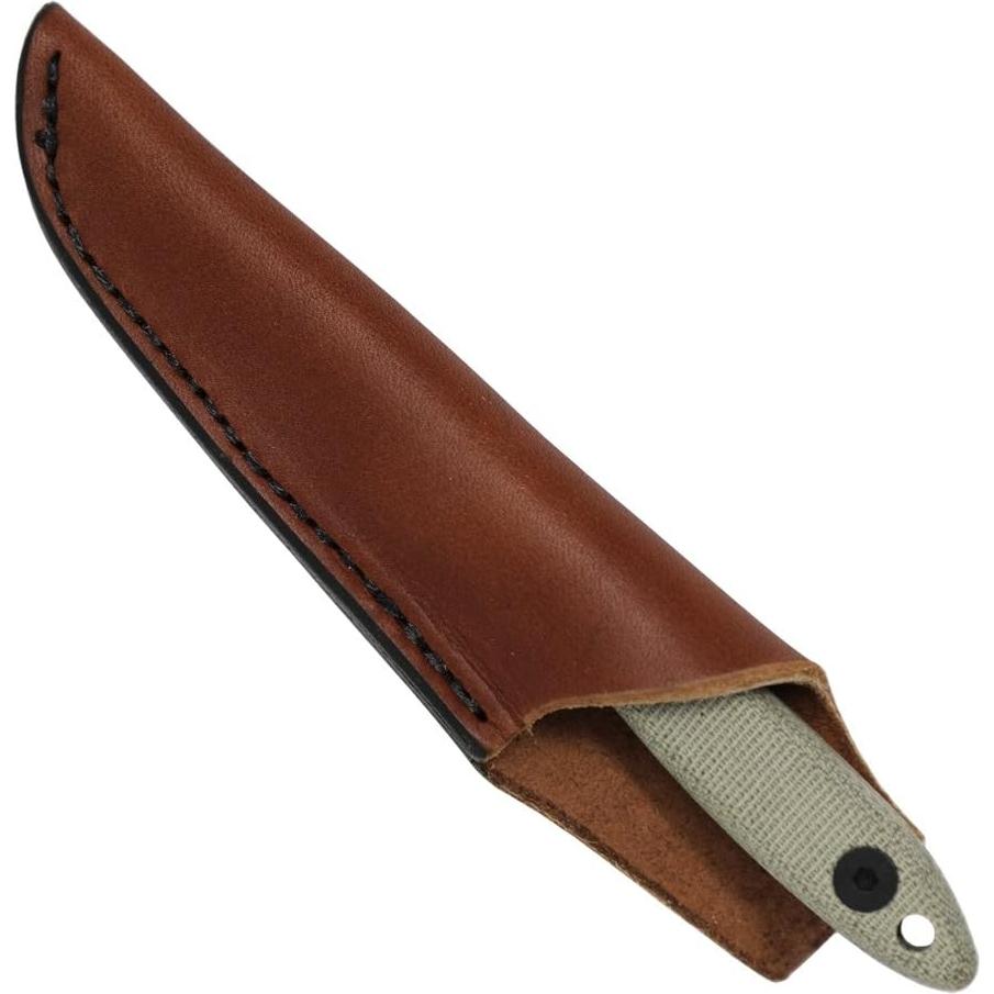 Cuchillo de Caza ESEE CR2.5 con Funda de Cuero Óxido Negro