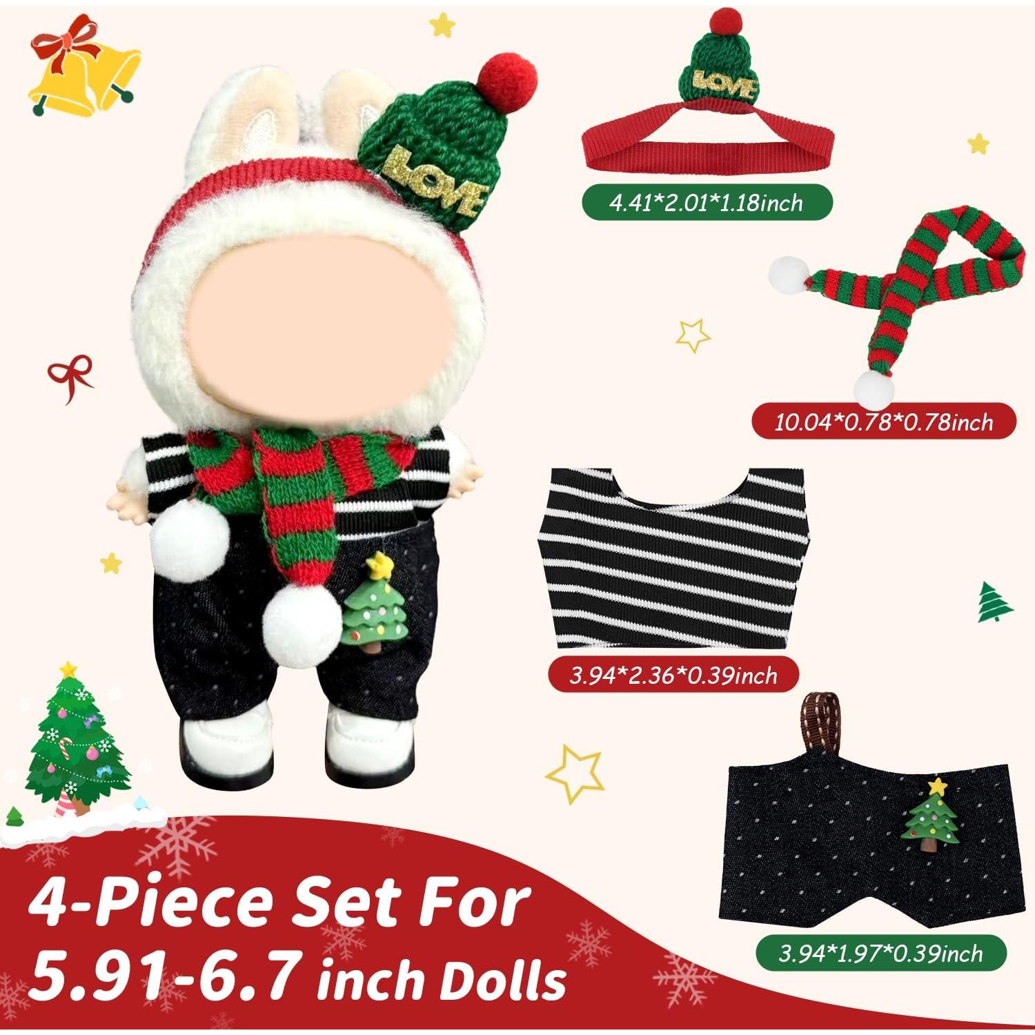 Conjunto de Ropa para Muñecas 15-17 cm Labubu Ropa de Fiesta