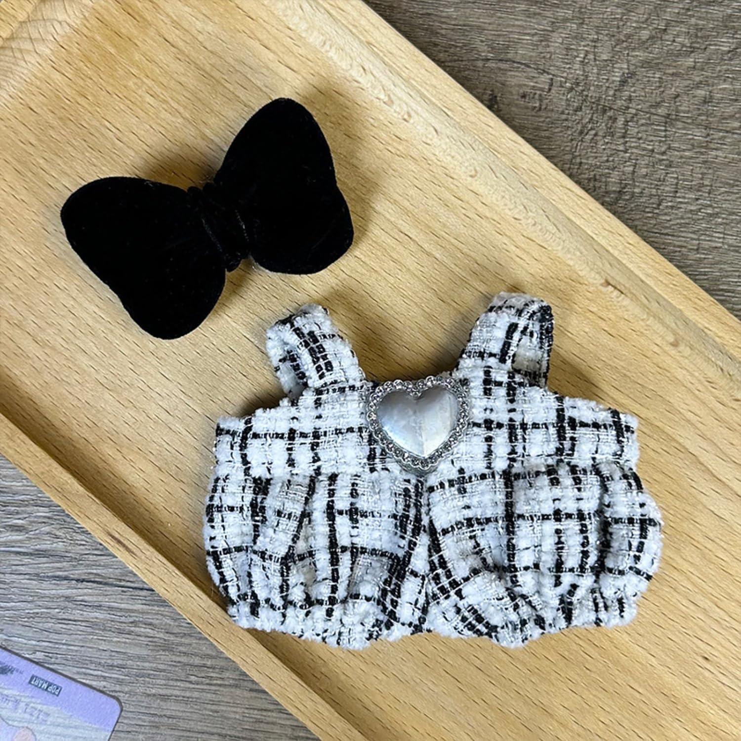 Conjunto de Ropa y Accesorios para Muñecas Labubu 15cm/17cm - Negro