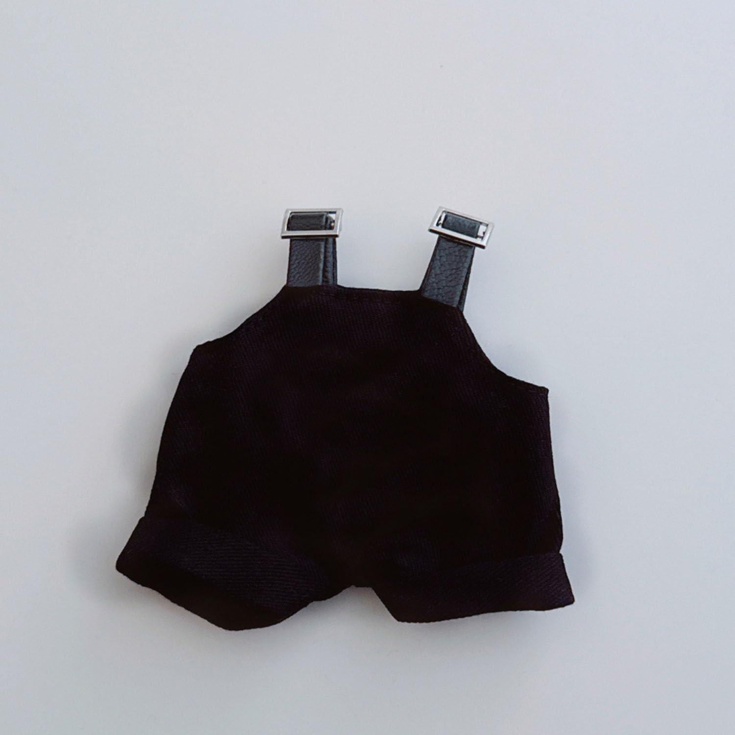 Conjunto de Ropa para Muñecas 17cm - Sombrero y Overoles Negro