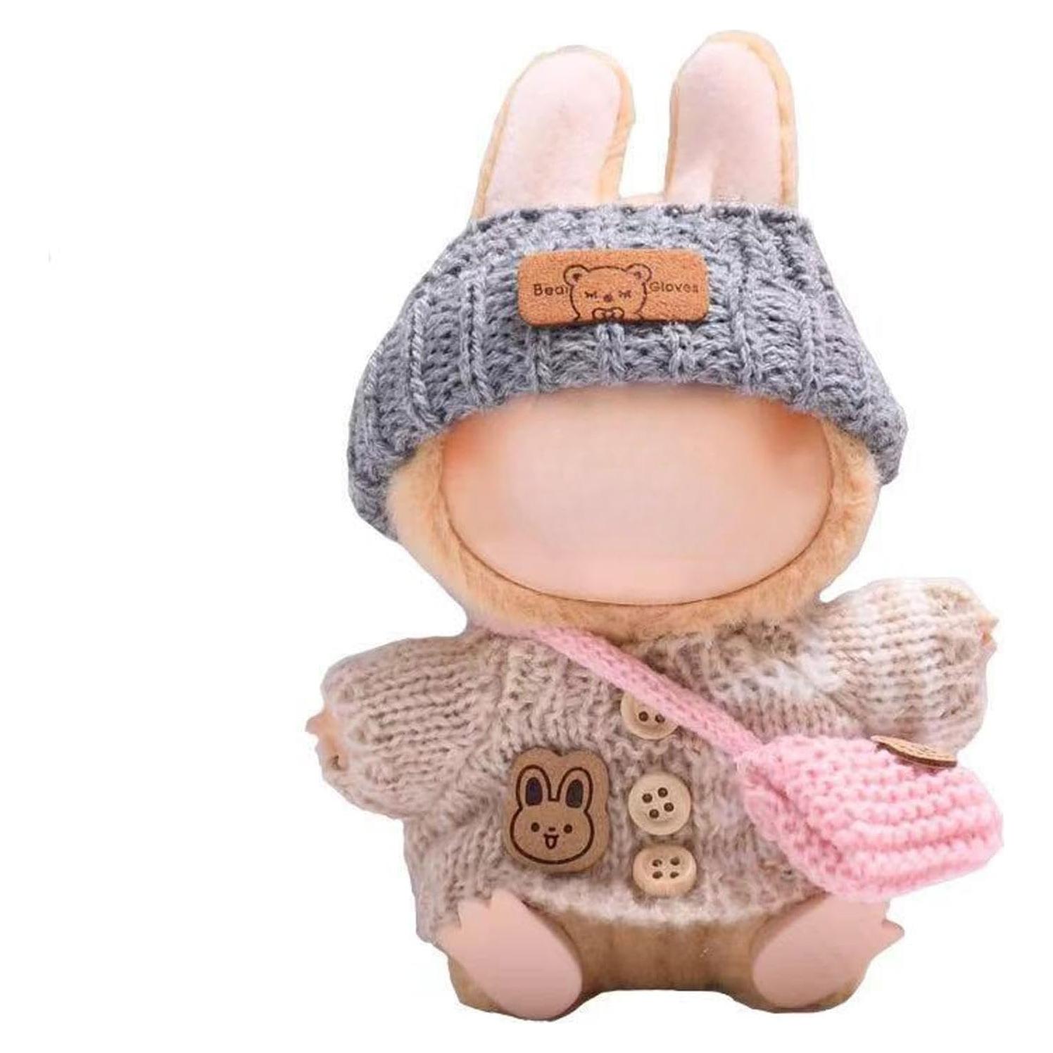 Conjunto de Ropa para Muñeca de Peluche GOBKVK 3 Piezas Beige