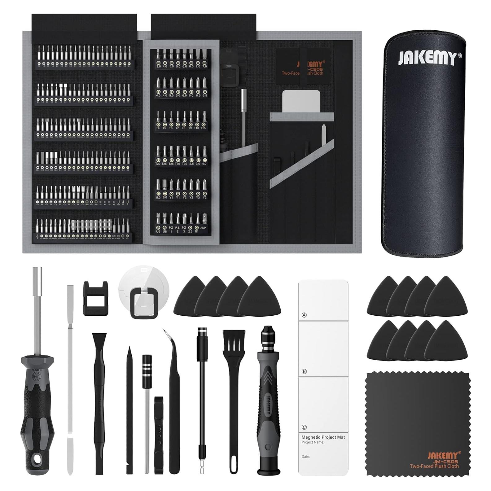 Juego de Destornilladores de Precisión JAKEMY 202 en 1 Profesional