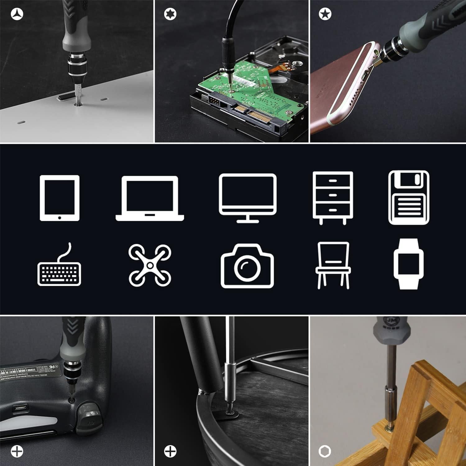 Juego de Destornilladores de Precisión JAKEMY 202 en 1 Profesional