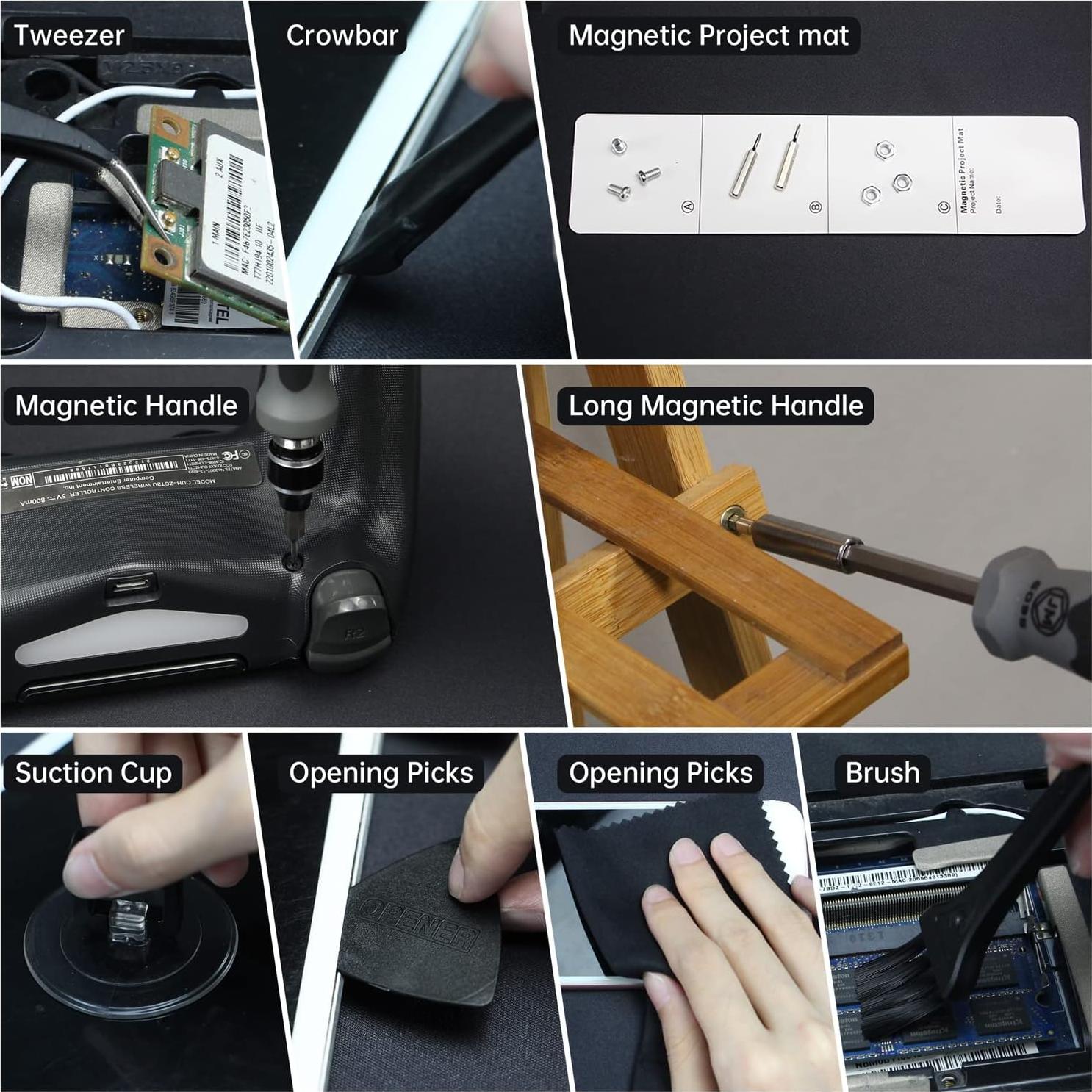 Juego de Destornilladores de Precisión JAKEMY 202 en 1 Profesional