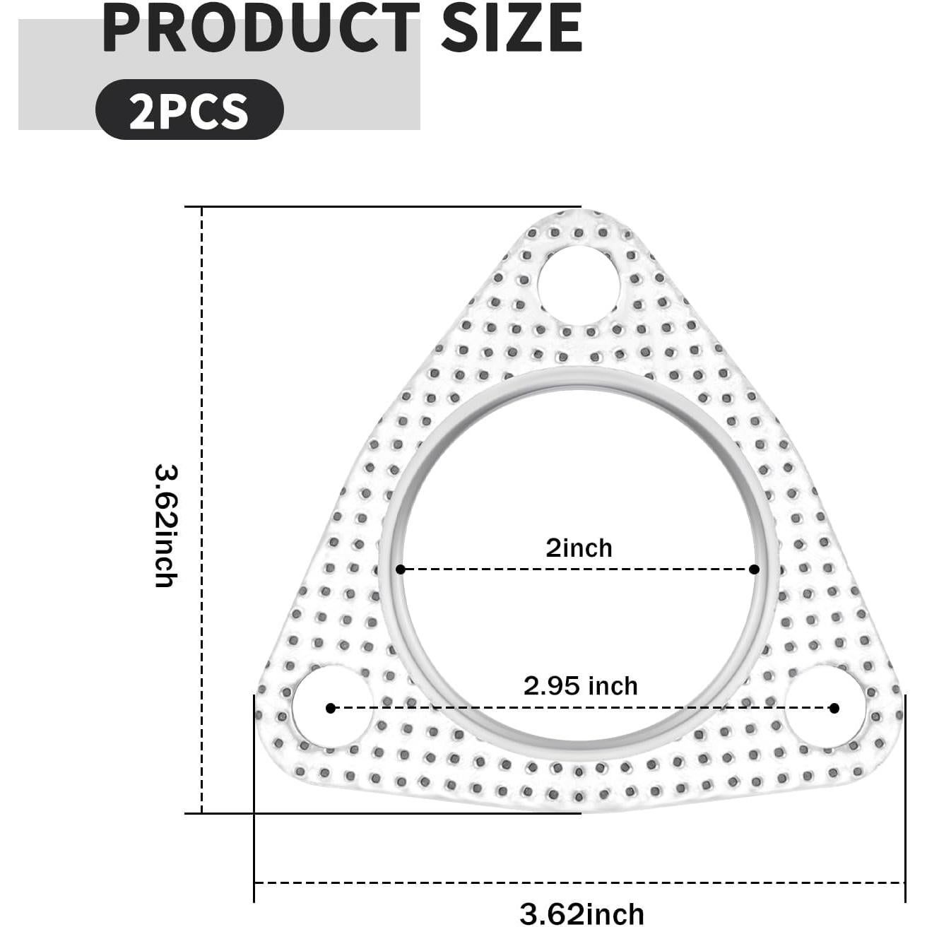 Juego de Juntas de Escape Junecarp 2" 2 Piezas Alta Calidad