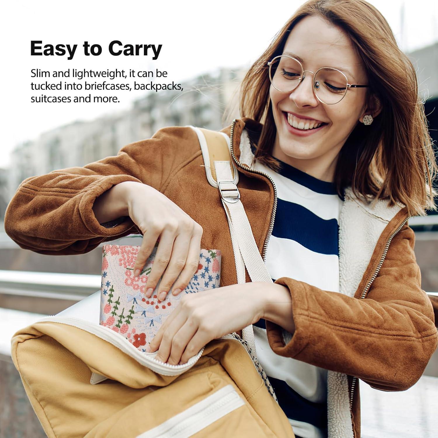 Funda Acolchada MoKo para eReader 6-7" Floral Beige