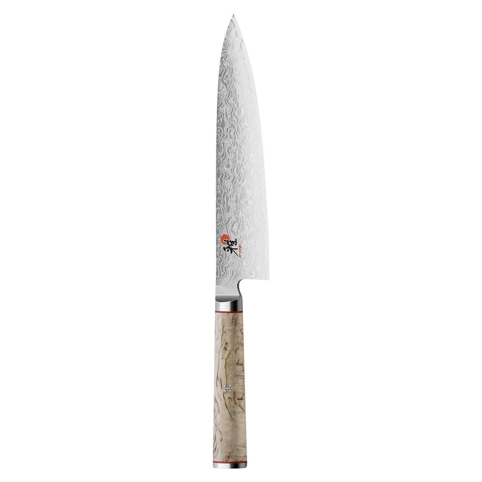 Cuchillo de Chef Japonés MIYABI Birchwood SG2 20.3 cm Damasco