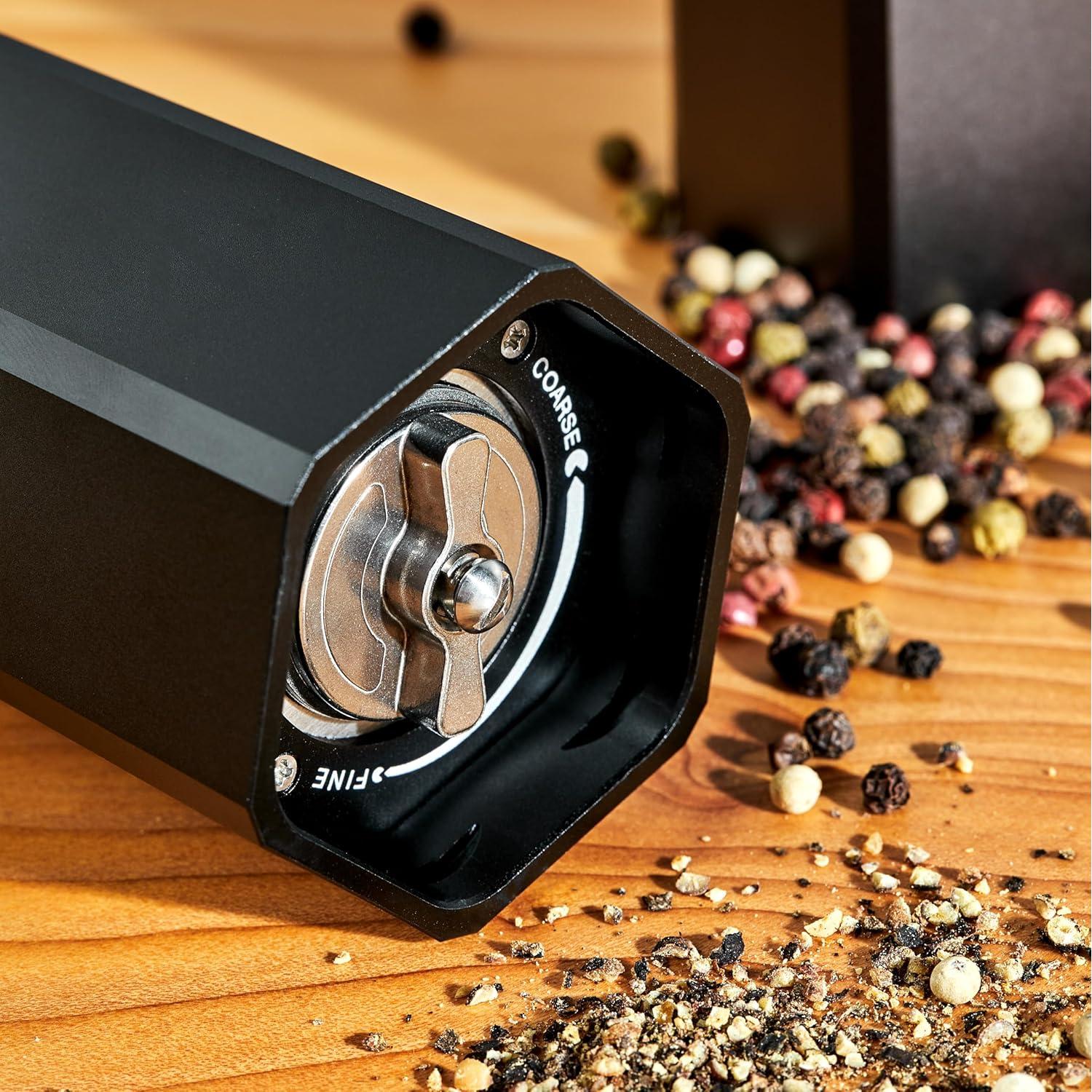 Molino de Pimienta HexClad HCPMILL, Aluminio Negro, Ajustable