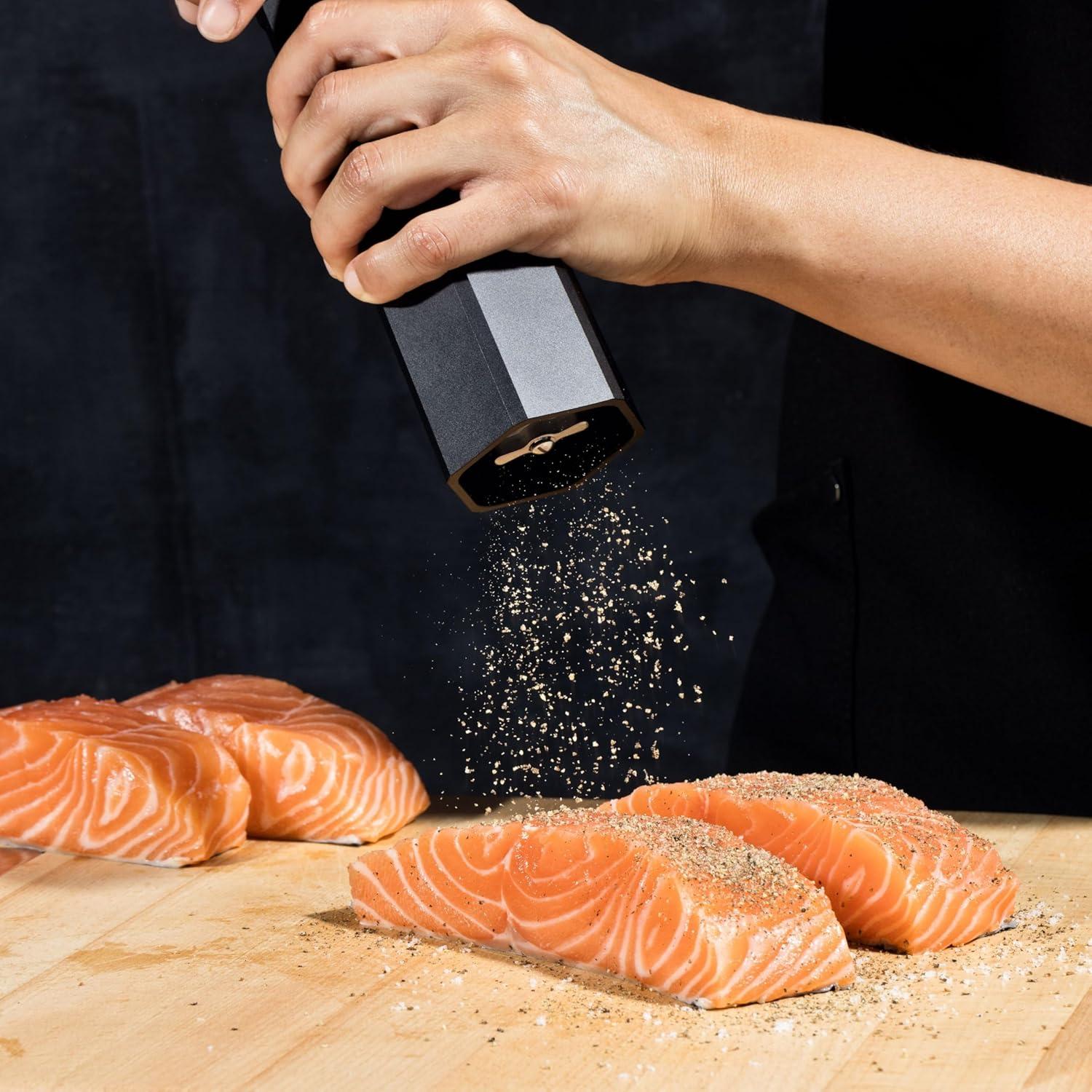 Molino de Pimienta HexClad HCPMILL, Aluminio Negro, Ajustable