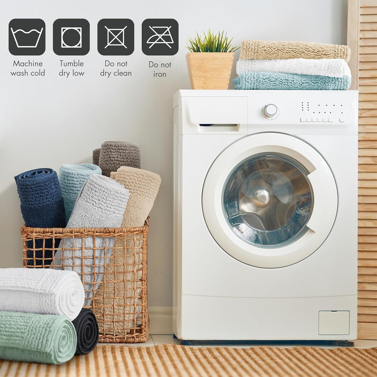 Alfombra de baño Madison Park Splendor 100% algodón 43x61 cm negra