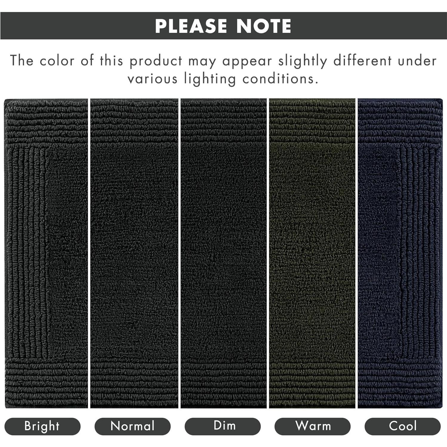 Alfombra de baño Madison Park Splendor 100% algodón 43x61 cm negra