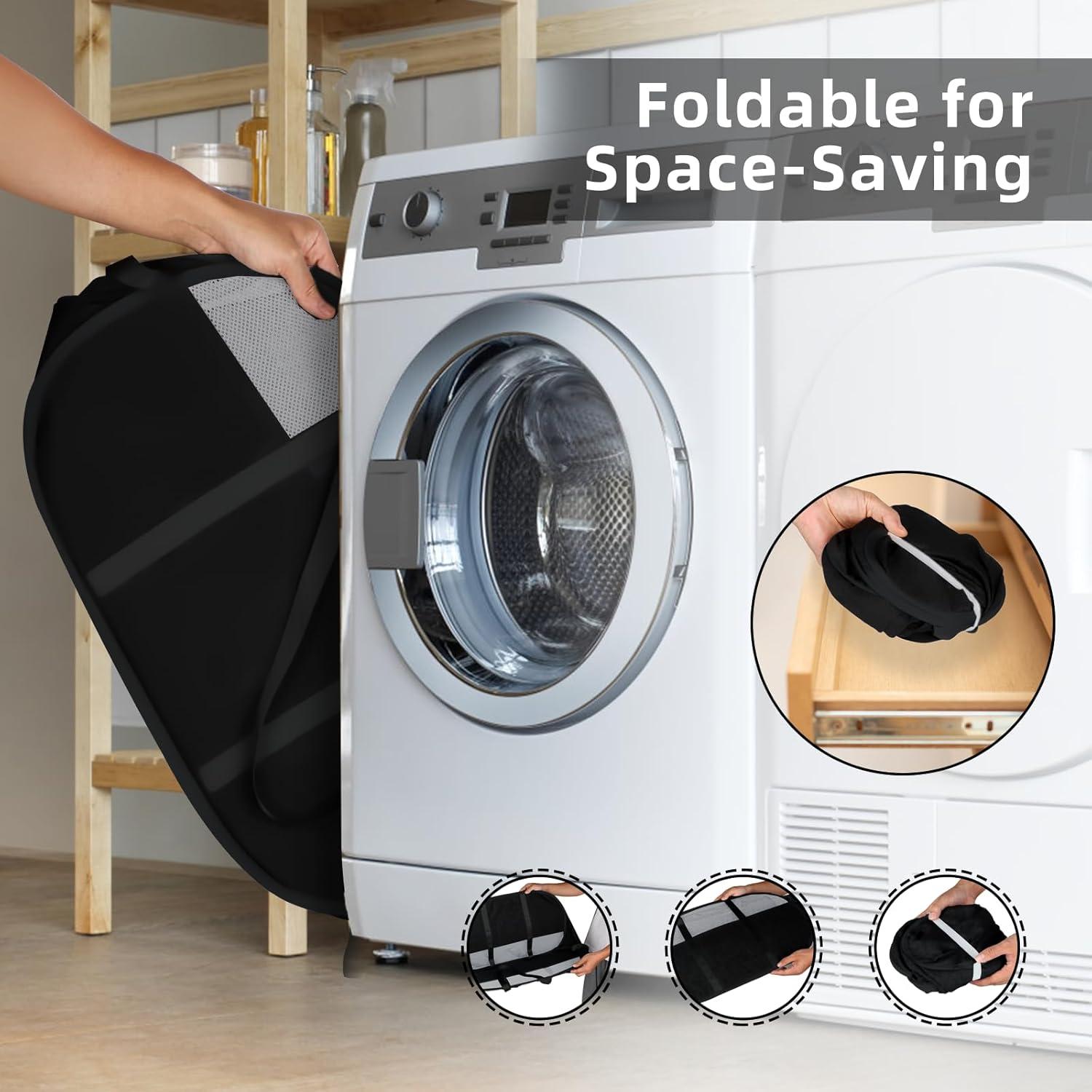 Cesta de Ropa Plegable BATTOO 100L Negra Resistente