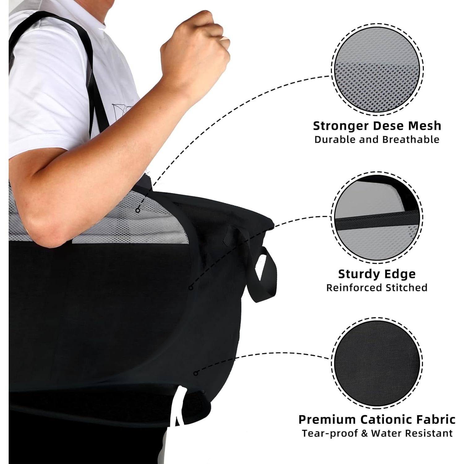 Cesta de Ropa Plegable BATTOO 100L Negra Resistente