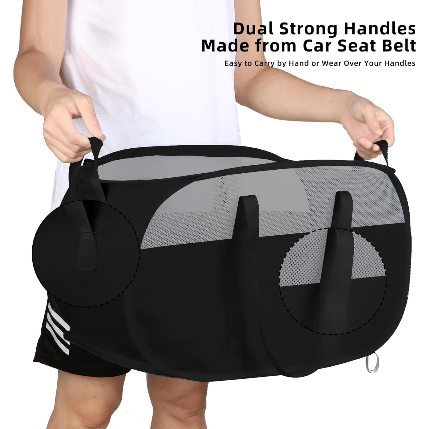 Cesta de Ropa Plegable BATTOO 100L Negra Resistente