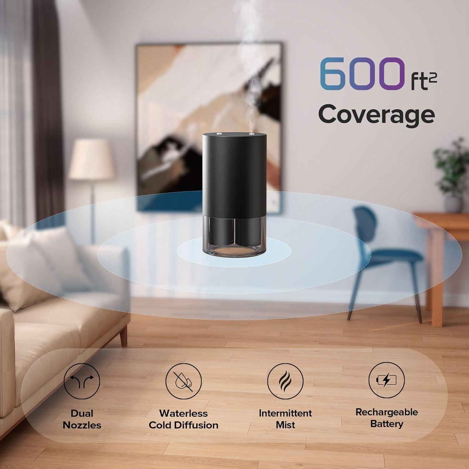 Difusor de Aceite Esencial Airversa Scenta DUO Metal Negro