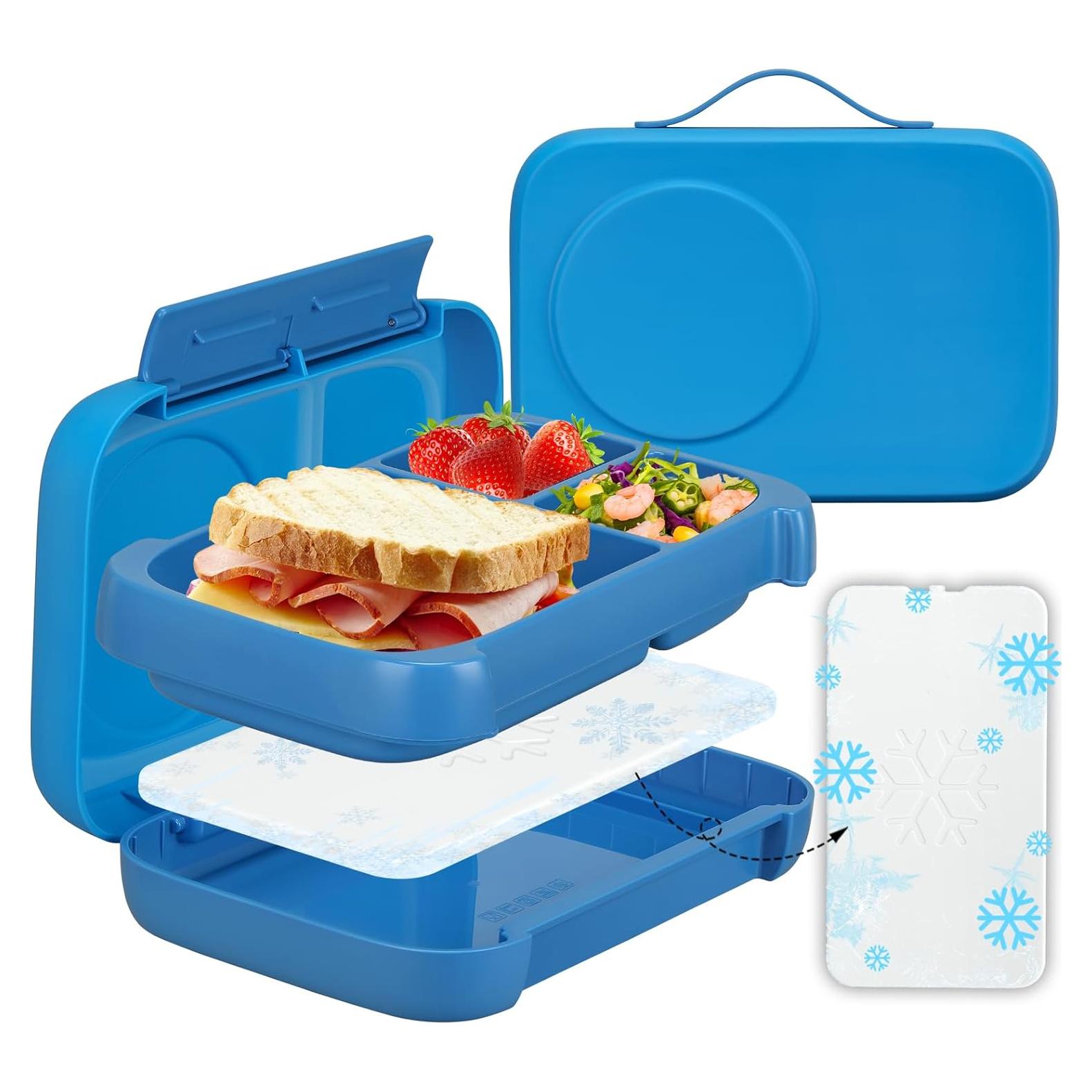 Caja de Almuerzo MAISON HUIS Azul 3 Compartimentos a Prueba de Fugas